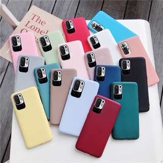 เคสโทรศัพท์มือถือ TPU แบบนิ่ม เนื้อแมตต์ สีลูกกวาด สําหรับ Xiaomi Redmi Note 10 Pro 10S