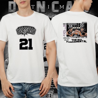 แขนสั้นcrew neckDuncan SPURS เสื้อยืดทีม 21 สีขาว สีดํา คุณภาพพรีเมี่ยม _001S-XXXXL