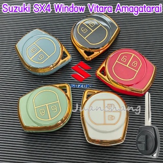 เคสกุญแจรีโมต TPU 2 ปุ่ม อุปกรณ์เสริม สําหรับ Suzuki SX4 Window Vitara Amagatarai Swift Grand Liana