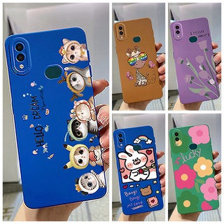 เคสโทรศัพท์มือถือ ซิลิโคนนิ่ม ทรงสี่เหลี่ยม ป้องกันกล้อง ลายการ์ตูนดอกไม้น่ารัก สําหรับ Samsung Galaxy A10S M01S A10 s SM-A107F