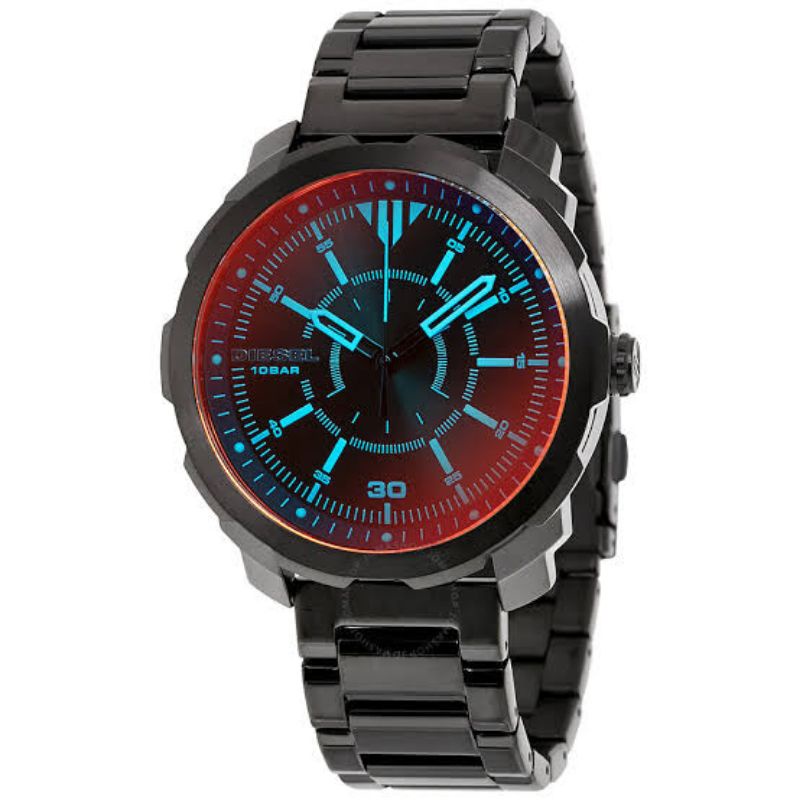 ของแท้มือสอง💥 นาฬิกา Diesel Steel Black Analog Watch  DZ1737 สายเหล็ก สภาพดี ใช้งานปกติ กระจก Sapphire Glass หักเหตามแสง