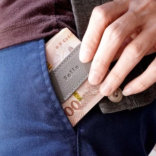 FOLIO รุ่น Money Clip - ที่หนีบธนบัตรหนังแท้ รุ่น Bliss หนังวัวแท้ แม่เหล็กแข็งแรง ปั้มชื่อฟรี-14006