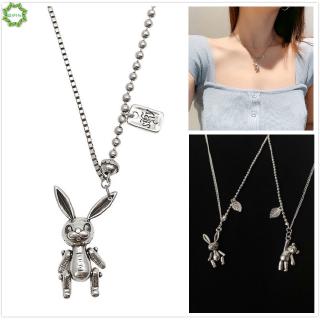 Cod Qipin Bunny Bear Choker Korean Harajuku Gothic Girl Unisex Couple Animal Shaped Necklace Collar