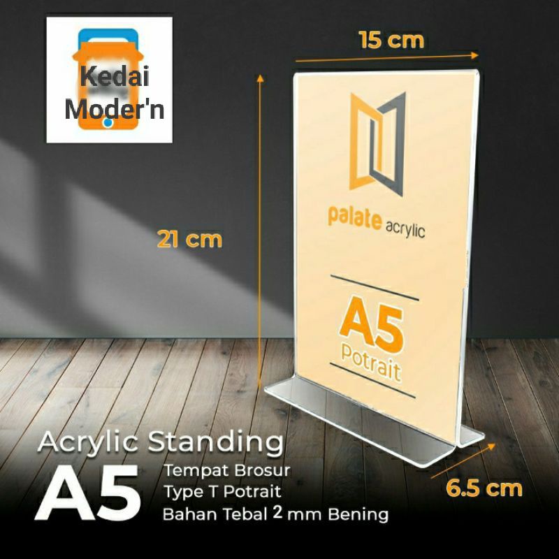 A5 ACRYLIC โต๊ะ Brochure Holder/ACRYLIC ACRYLIC DISPLAY MENU A5T