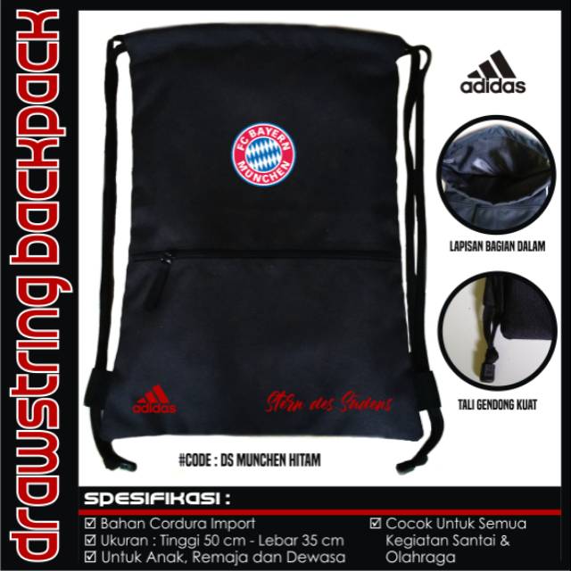 Bayer Munchen กระเป๋าหูรูดสีดํา