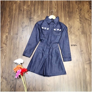 👗Pfashion [ส่งไว!!🚛] P9175 จั้มสูทขาสั้น ปักดอกเดรสซี่ short jumpsuit embroidered dress