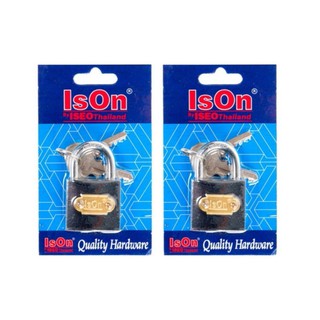 กุญแจสปริง กุญแจล็อค ISON 32MM GY ขาสั่น (ดำ) x 2 อัน