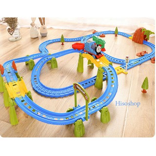 THOMAS &amp; FRIEND THOMAS CARTOON TRAIN รถไฟโทมัสและผองเพื่อน พร้อมรางรถไฟ มีเสียงมีไฟ Toy World