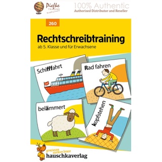 Rechtschreibtraining ab 5. Klasse und für Erwachsene, A5- Heft : 9783881000468 (นำเข้าของแท้100%)