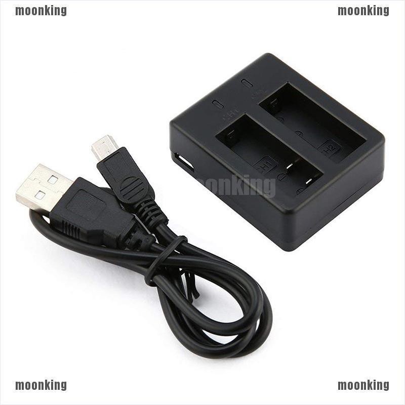 moonking 2 in 1 แท่นชาร์จแบตเตอรี่กล้องสําหรับ eken sjcam sj 4000