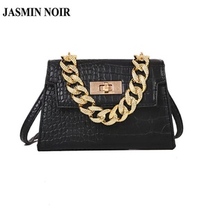 Jasmin NOIR กระเป๋าสะพายไหล่ ลายหนังจระเข้ แฟชั่นสําหรับสตรี