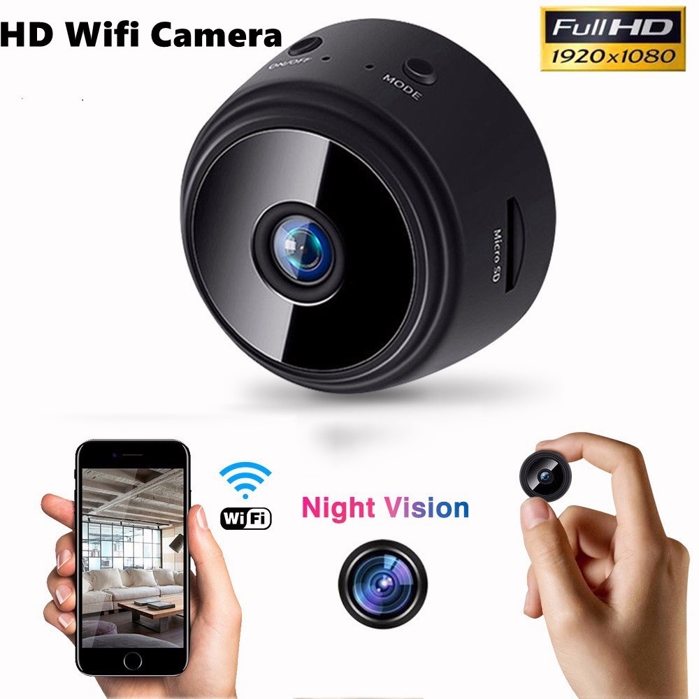 【พร้อมส่ง】กล้องเว็บแคมไร้สาย 1080p HD Wifi Mini IP มองเห็นกลางคืน สําหรับรักษาความปลอดภัยในบ้าน