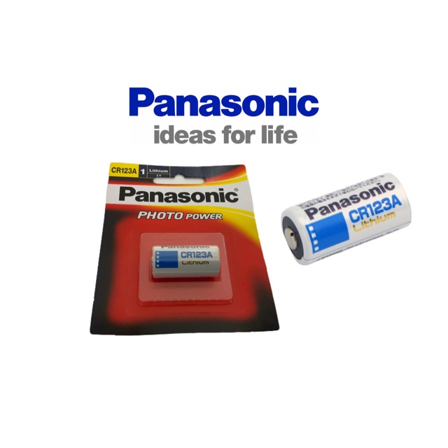 ถ่านกล้อง Panasonic CR-123A Lithium Battery (3V) แบตเตอรี่อิเล็คทรอนิกส์ Exp.09/2029 ของแท้