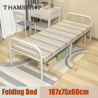 เตียงพับ เตียงเดี่ยว เตียง เตียงนอน พับได้พกพาง่ายน้ำหนักเบา 187 x 75 x 60 ซม folding bed thams