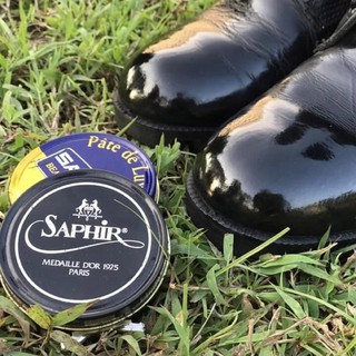 Saphir แว็กซ์ขัดรองเท้า ตลับดำ / น้ำเงิน