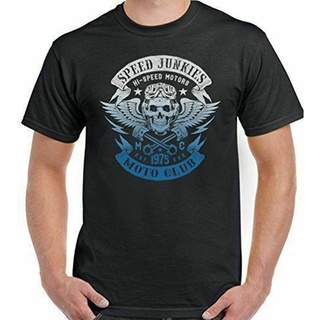 [COD]กระหน่ํา เสื้อยืดลําลอง แขนสั้น คอกลม พิมพ์ลาย Junkies Moto Club สไตล์คลาสสิก สําหรับผู้ชาย ELhdgb78JPfefg06