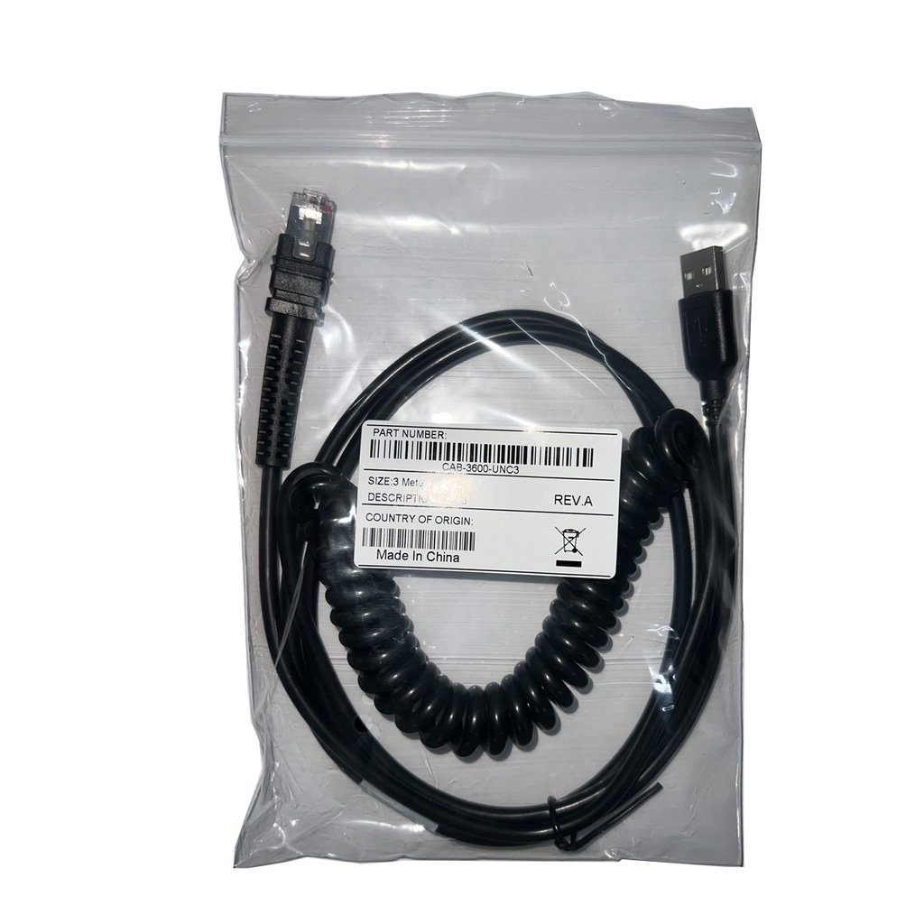 สายขด USB 3M ใหม่สําหรับ Zebra LI3608 LI3678 DS3608 DS3678 เครื่องสแกนบาร์โค้ด