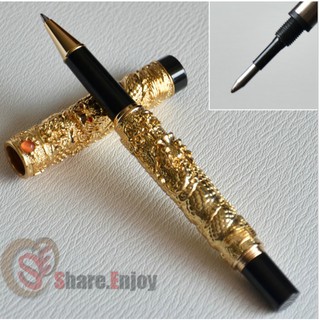 ปากกา Noble JinHao มังกรแกะสลัก 2 ตัว High Quality Luxury Dragon Ballpoint Pen