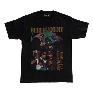 เสื้อยืดลําลอง แขนสั้น พิมพ์ลาย Public Enemy Chuck D Flav Terminator X โอเวอร์ไซซ์ สไตล์วินเทจS-5XL