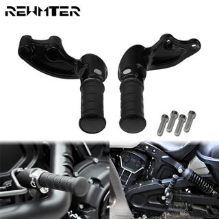 Motorcycle Passenger Footpegs Rear Footrest Mounting Bracket Pedal Black For Indian Scout Bobber 18-20 Sixty 16-20 Bobbe