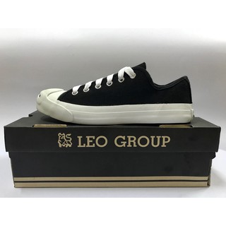 Leo`Group รองเท้าผ้าใบหัวแจ็ค สตายชิวๆ คลูๆ สีดำ