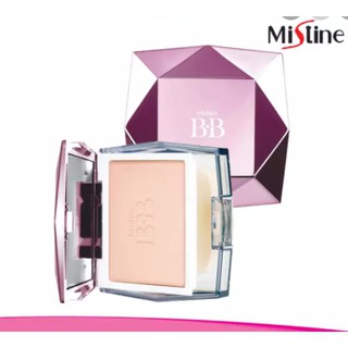 แป้งทาหน้าผสมรองพื้น มิสทิน นัมเบอร์วัน ไดมอนด์ บีบี 10 กรัม Mistine BB Diamond Super Powder SPF 25 PA++[10g.]