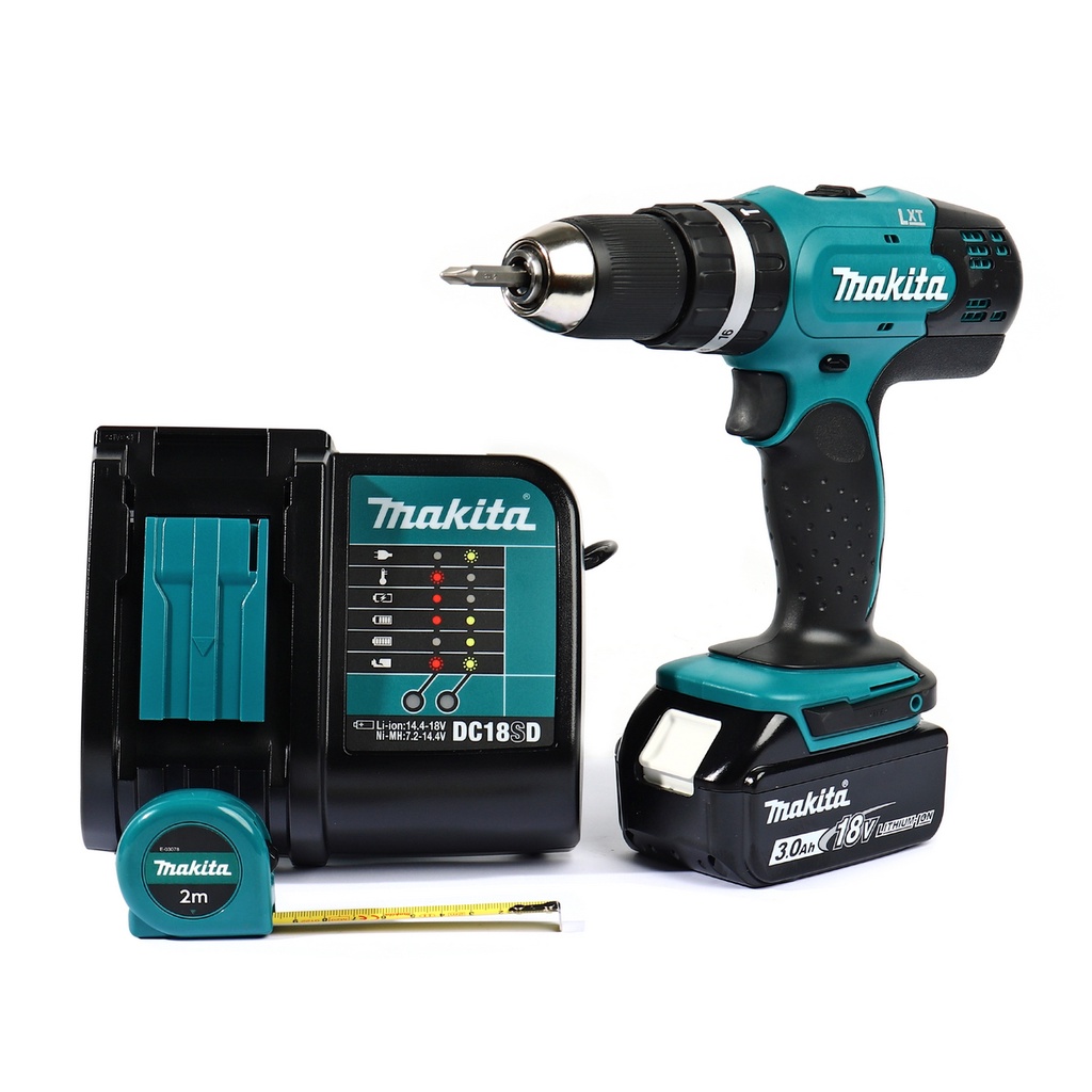 MAKITA DHP453SFX8 สว่านกระแทก18V  DHP453Z ตัวเปล่าแกะจากชุด BL1830B DC18SD แกะจากชุด