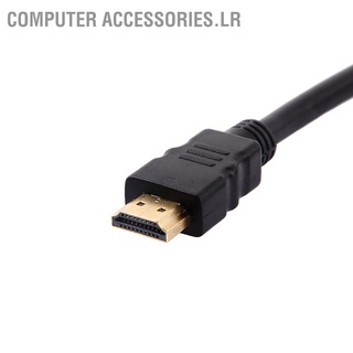 อุปกรณ์เสริมคอมพิวเตอร์ Lr 1080P Hdmi Male To Dual Female 1 To 2 Way อะแดปเตอร์แยกสายเคเบิ้ลสําหรับ Hd Tv