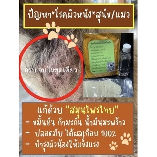 ผงสมุนไพร ขมิ้นชัน กำมะถัน บำรุงผิว สุนัข แมว ขนาดบบจุ 250 กรัม