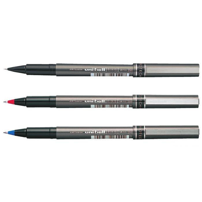 ปากกา Uni-ball Micro Deluxe 0.5 มม. UB-155 น้ำเงิน/ดำ  1 แท่ง