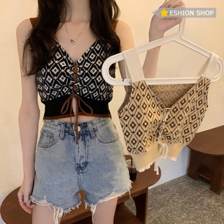 ESHION SHOP เสื้อกั๊ก ยกทรง ฝรั่งเศส คอวี ผู้หญิง ฤดูใบไม้ผลิ ฤดูร้อน ออกแบบเสื้อชั้นใน ด้านใน ความรู้สึกเฉพาะ สวมใส่ด้านนอก สไตล์ญี่ปุ่นย้อนยุค อินเทรนด์