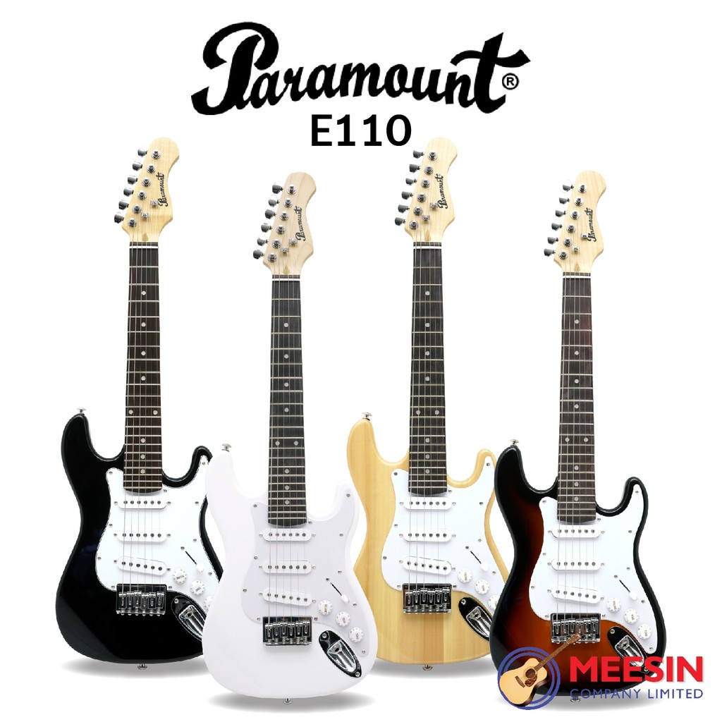 Paramount กีตาร์ไฟฟ้า ทรง Mini Stratocaster รุ่น E110 (กีตาร์เด็ก) ฟรี! กระเป๋า ชุดของแถม และบริการเซ็ทอัพ
