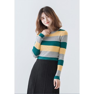 Mirror Dress เสื้อเบลาส์ Lisa Stripe Knit