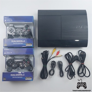 เครื่องเกมps3 superslim FW4.89 ล่าสุด มือสองสวย(USED)สีดำ ความจุ250GB-1TB แปลงแล้ว แถมฟรีเกมในเครื่องเล่นps3 play3