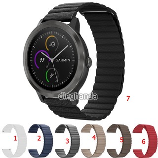 สายคล้องคอแม่เหล็กสำหรับหนังแท้สำหรับ Garmin Vivoactive 3 Smart Watch