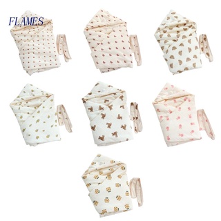Fl ผ้าห่อตัวเด็ก ผ้าห่ม Unisex ดอกไม้ นอนกระสอบ ทารก ของขวัญอาบน้ํา