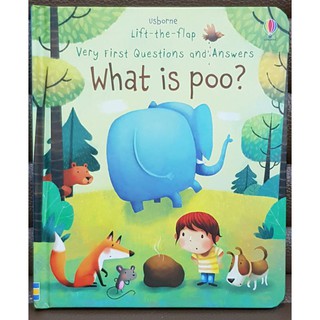 What is poo? เหมาะสำหรับ 2 ขวบ+  Board book กระดาษแข็งทุกหน้า with flaps