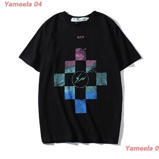 ผ้าฝ้ายคอกลมYameela 04 New เสื้อยืดแขนสั้นผ้าฝ้ายพิมพ์ลายแฟชั่นแบบ Unisex สีขาว discountfrom S-4XL