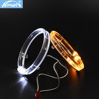 RONAN 2pcs 80MM 95MM LED Light Guide Optic Angel Eyes DRL Halo Ring Super Bright for 2.5 3.0 Bi-xenon Projector Lens Shr