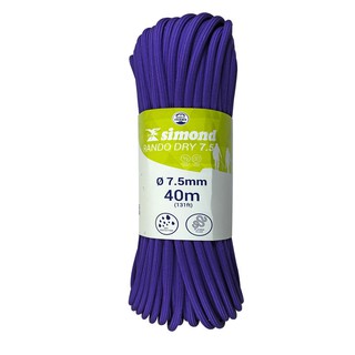 เชือกปีนผา เชือกปีนเขา เชือก รุ่น RANDO DRY ขนาด 7.5 มม. X 40 ม.DOUBLE DRY CORDE 7.5 Mm X 40 M - RANDO DRY Purple