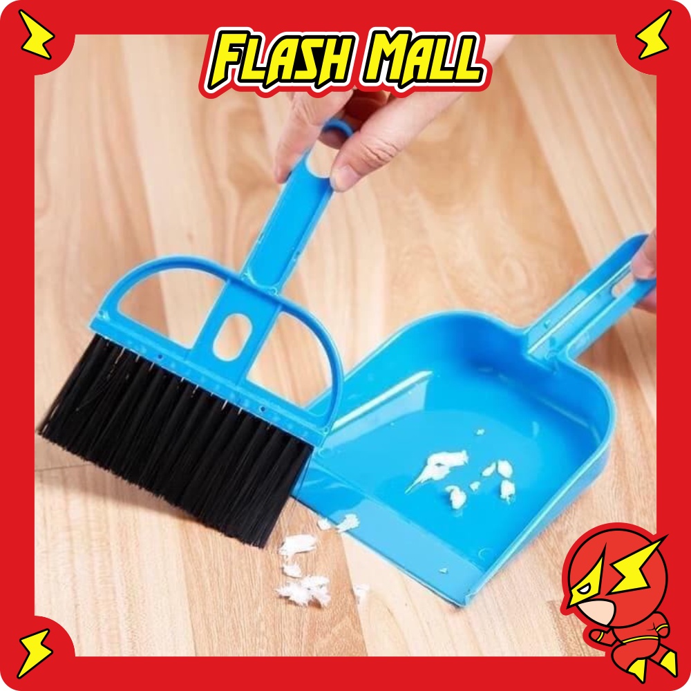 FLASHmall R052 Mini Broom DustPan Small Cikrak Scoop Car Laptop Dust Dirt Brush Cleaner