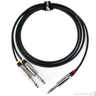 MH-Pro Cable : 2PM002-ST2(6.3) by Millionhead (สายสัญญาณ แบบ TRS-Dual TS จาก Amphenol Connector และ CM Audio Cable)