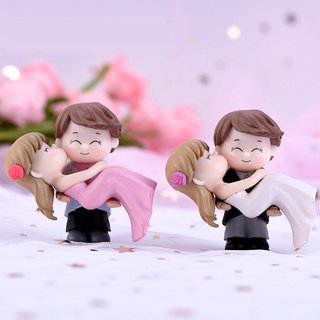 【AG】Sweet Couple Bride Groom Model Miniature Landscape Wedding Decorative Ornament