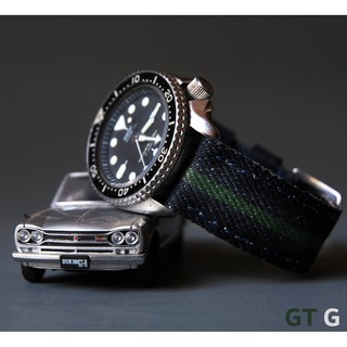 สายนาฬิกายีนส์ 16 oz  denim รุ่น GT-G watch strap hand craft  20mm 22mm 24mm