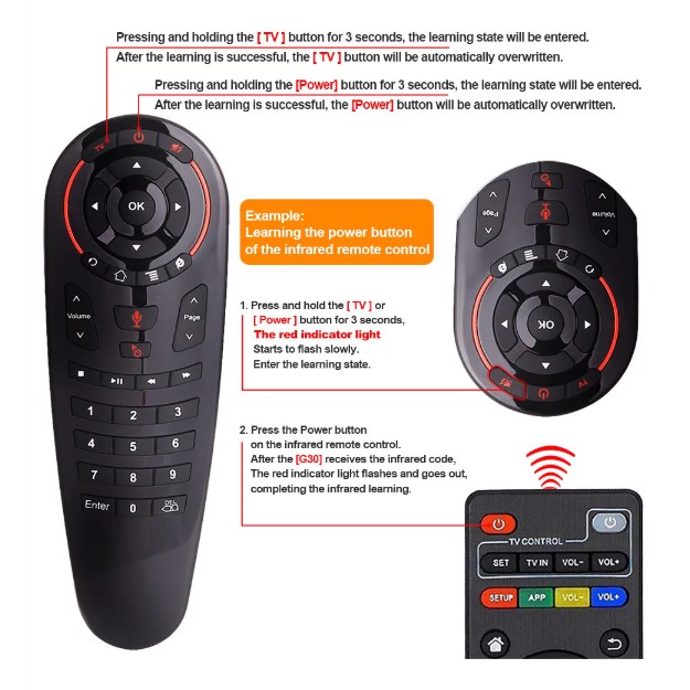 G30S Air mouse มี Gyro เมาส์ไร้สาย 2.4G Wireless Air Mouse + Voice Search (ตัวท็อปสุด ณ ตอนนี้)