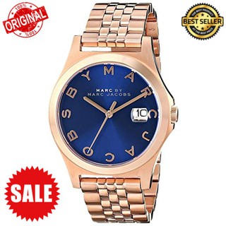 นาฬิกาข้อมือ MARC BY MARC JACOBS  The Slim Blue Dial Rose Gold-tone Steel Mens Watch MBM3316