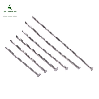 หัวเข็มหมุดสแตนเลส 100 ชิ้น 15-70มม. แบน สำหรับ DIY เครื่องป…