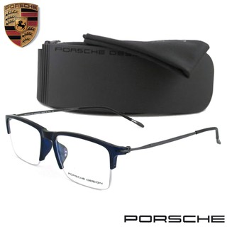 Porsche แว่นตา รุ่น 9216 C-4 สีน้ำเงิน กรอบเซาะร่อง ขาข้อต่อ พลาสติก พีซี เกรด เอ (สำหรับตัดเลนส์) กรอบแว่นตา Eyeglasses