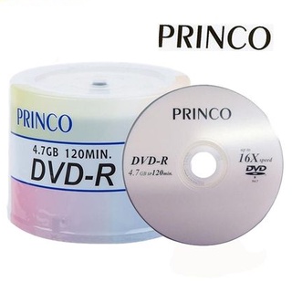 แผ่นดีวีดี DVD-R PRINCO 4.7GB 120Min Pack 50 แผ่น.