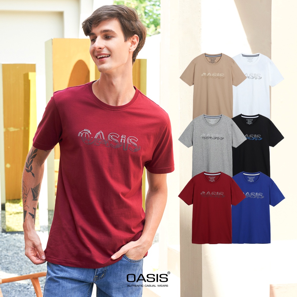 OASIS เสื้อยืด ผู้ชาย คอกลม เสื้อยืดผู้ชาย cotton100% รุ่น MTC-1683-1